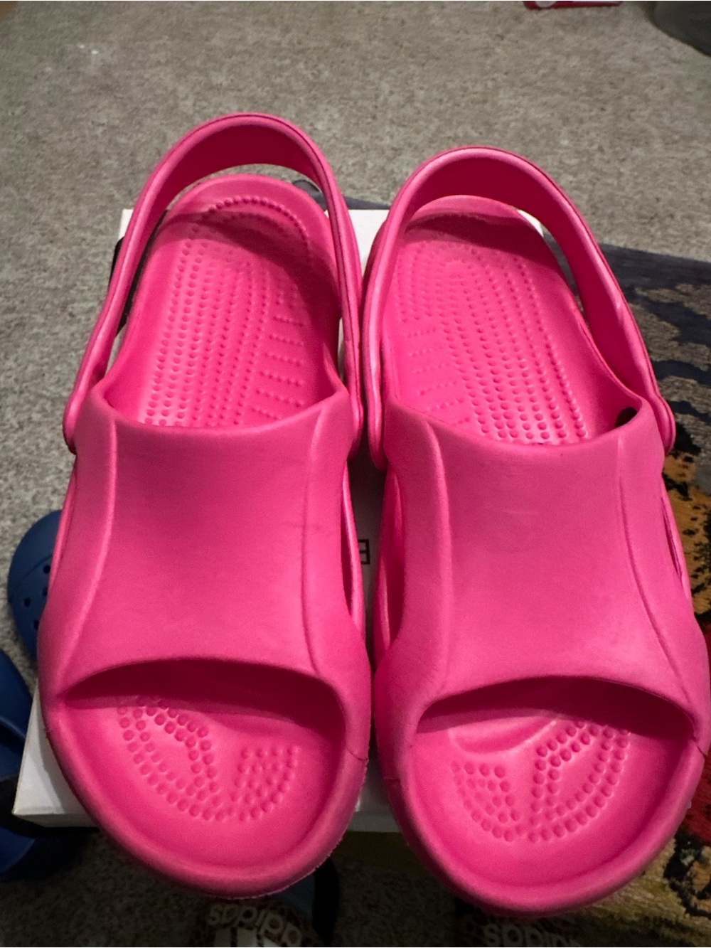 CROCS Women's Hot Pink Slip-On Sandals with Back Strap